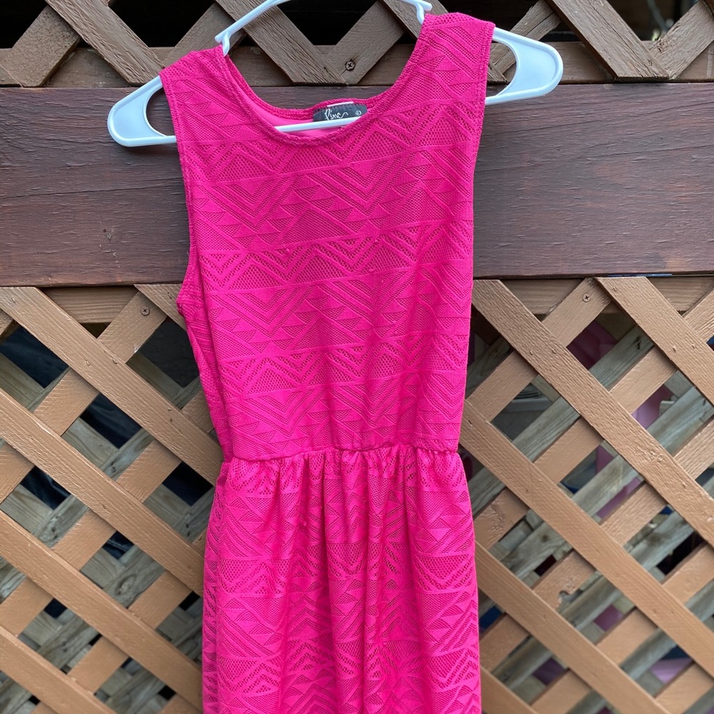 Pink Patterned Dress